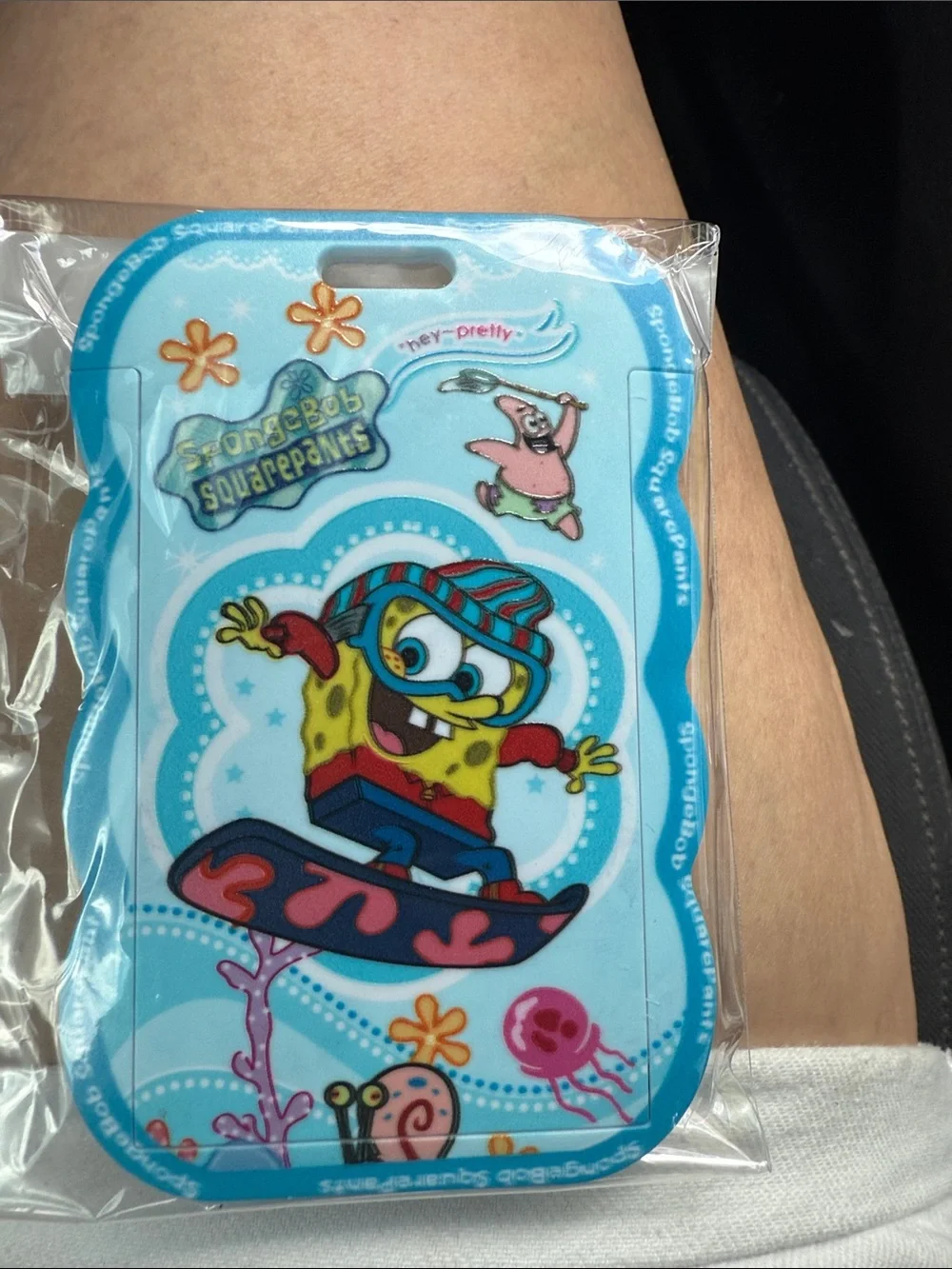 SpongeBob Squarepants Pastel Lanyard Card Holder - Blue, Pink, Yellow